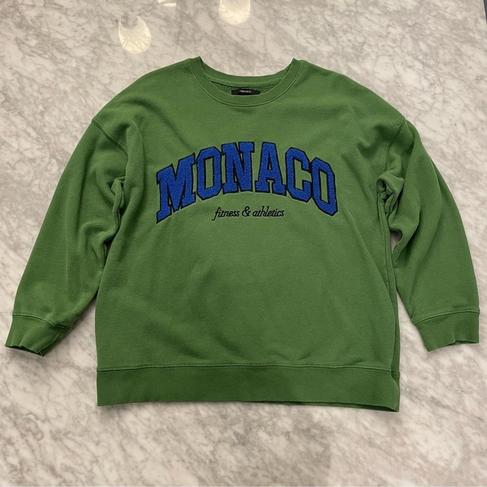 Monaco Green Graphic Sweatshirt Size XSmall - Picture 4 of 9